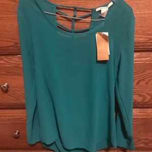 Francesca’s Miami Brand Emerald Green Blouse